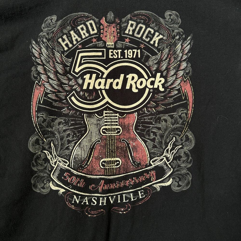 Hard Rock Nashville Tee Shirt 50th Anniversary Size XL Black